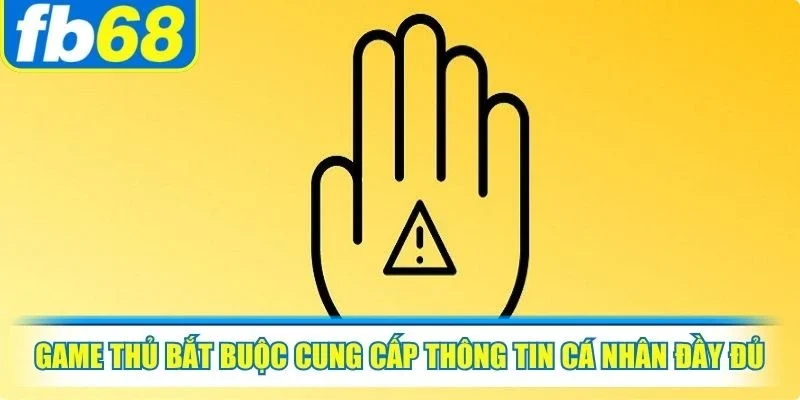 Game thủ bắt buộc cung cấp thông tin cá nhân một cách đầy đủ
